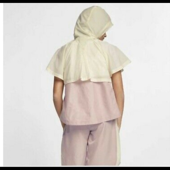 Nike Girls Translucent Ivory/Plum Pastel Windbreaker, L - Picture 4 of 7